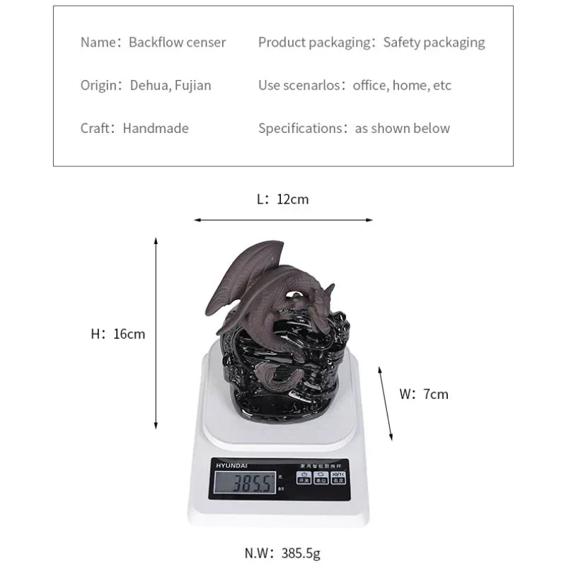Decorative Dragon Figurine Incense Holder for Home