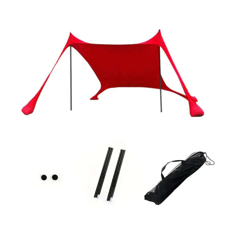 Big Outdoor Sun Shelter with UV Block & Water Resistant Top