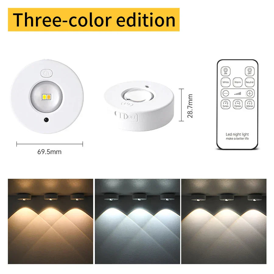 Wireless LED Spotlight with Remote and Long Lasting Battery