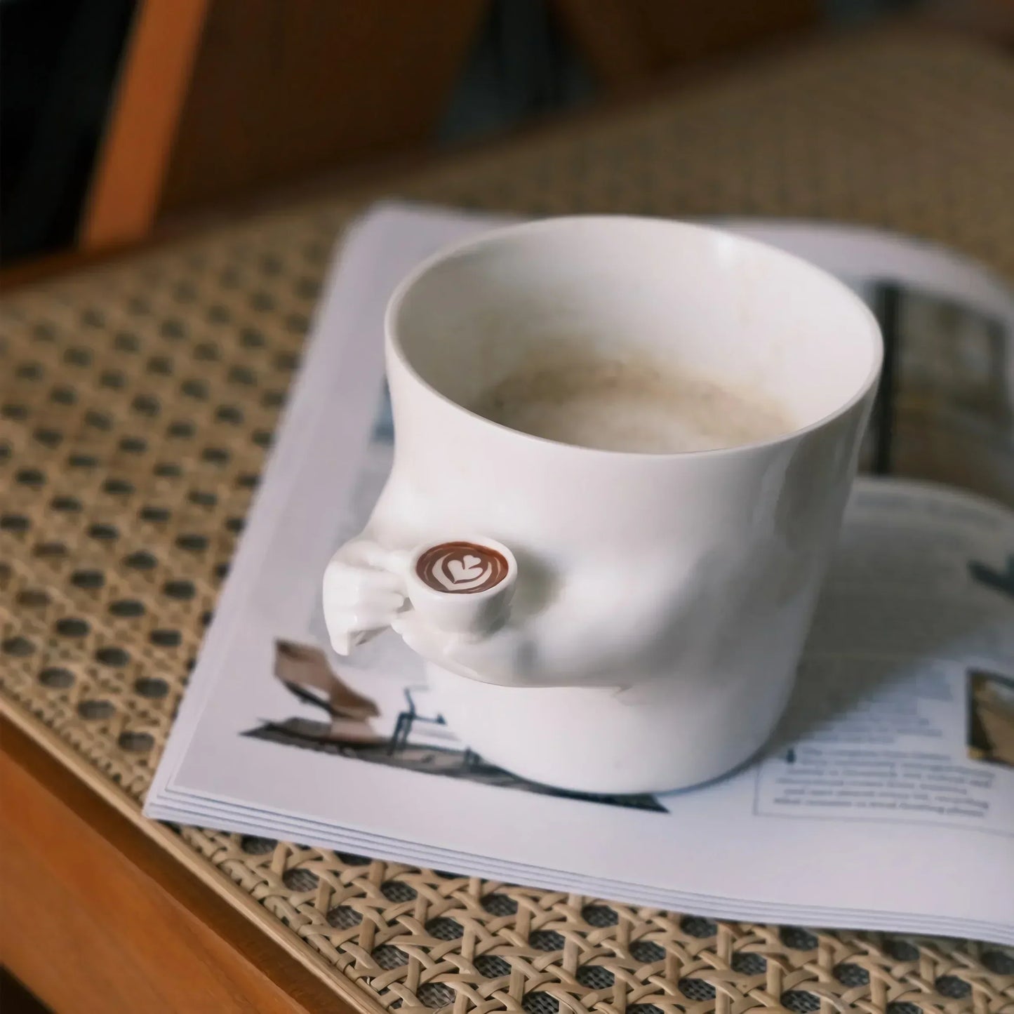 Cute 2 Layer Ceramic Coffee Cup - Luxicro