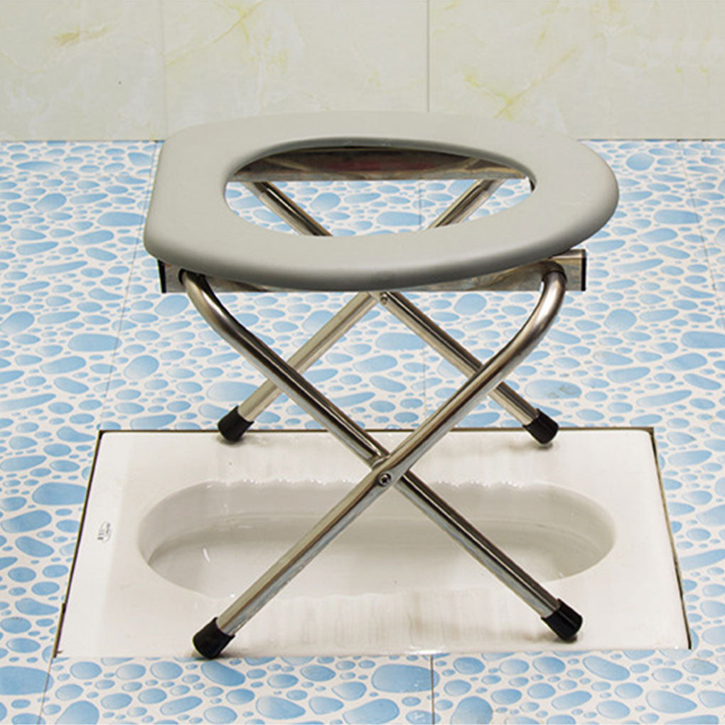 Portable Adult Folding Commode Chair - Luxicro