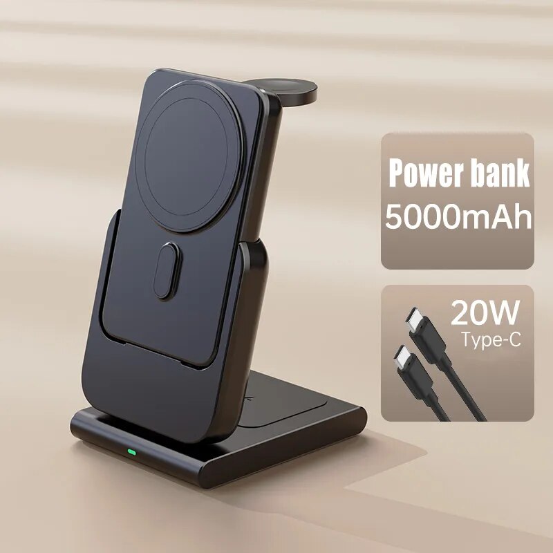 Portable 3 in 1 Quick Charge Power Bank Station