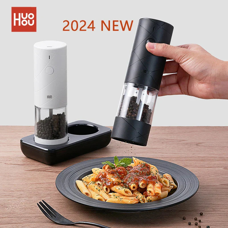 Automatic Salt and Pepper Mill Set with LED Light - Luxicro
