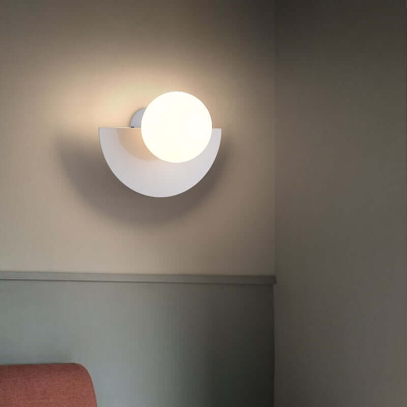 Contemporary Half Moon Steel Wall Lamp