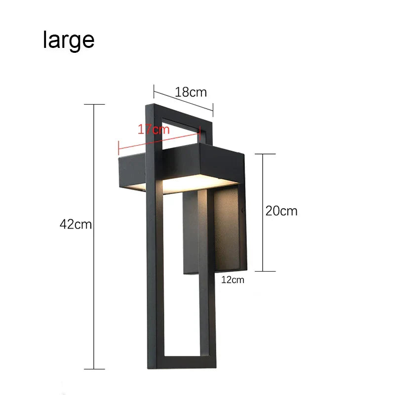 Durable Dark Exterior LED Wall Light 10W Waterproof