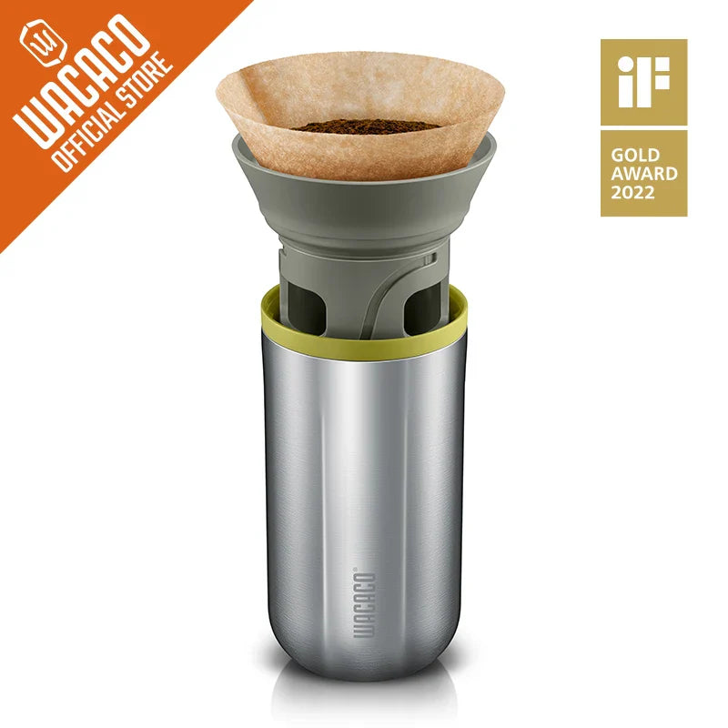 Compact Travel Coffee Brewer 300ml Stainless Steel - Luxicro