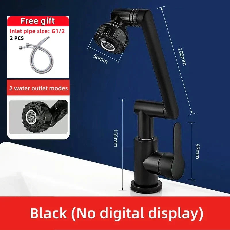 Contemporary 360 Degree Rotating LED Sink Faucet