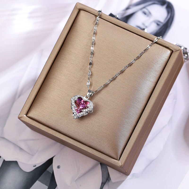 Fashionable Ocean Blue Stainless Steel Pendant Necklace