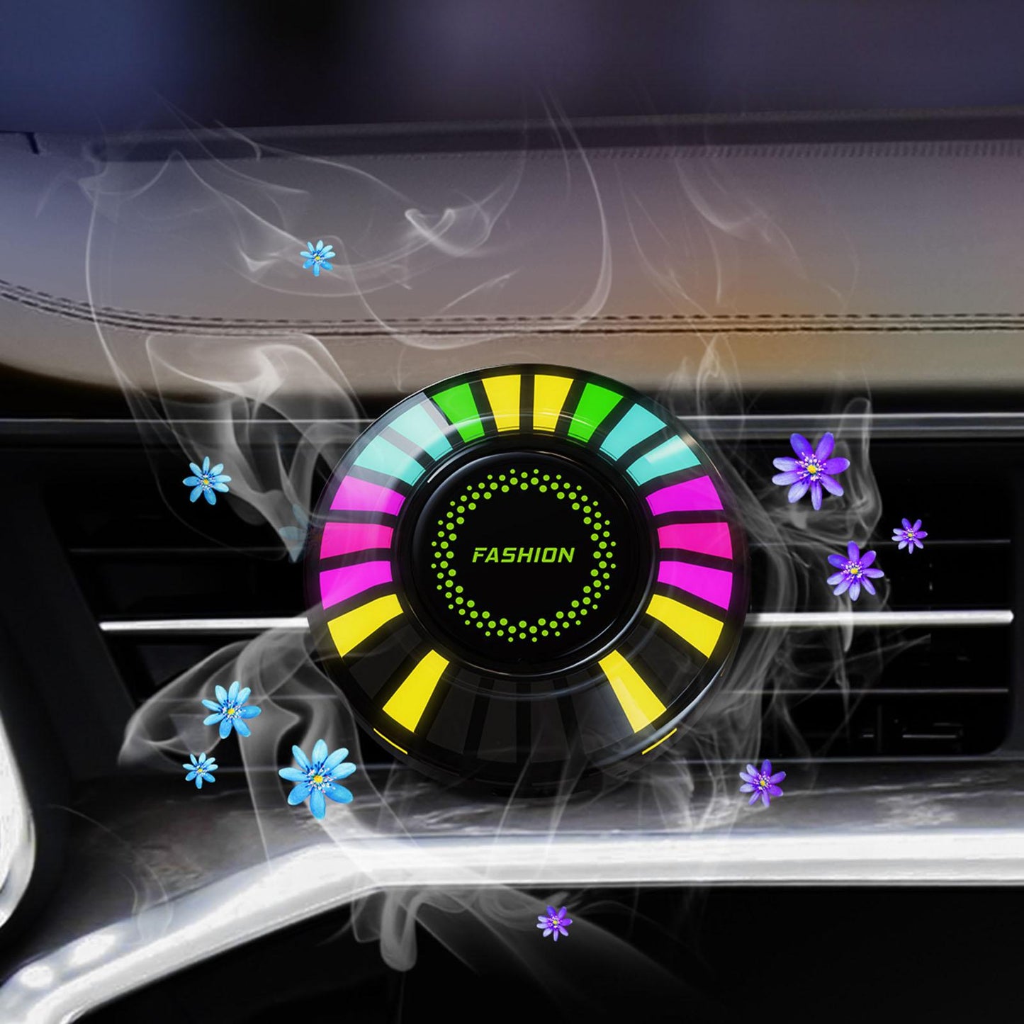 Bright Car Vent Air Freshener with LED Light - Luxicro