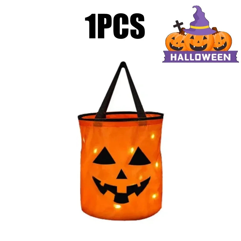 Glowing LED Trick or Treat Halloween Pail