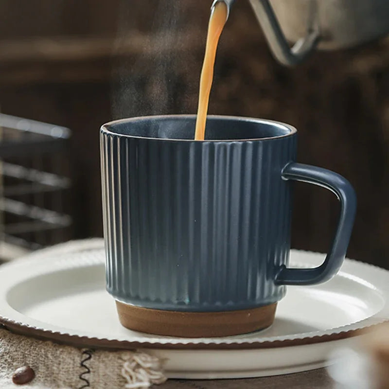 Warm Winter Striped Ceramic Coffee Mug - Luxicro