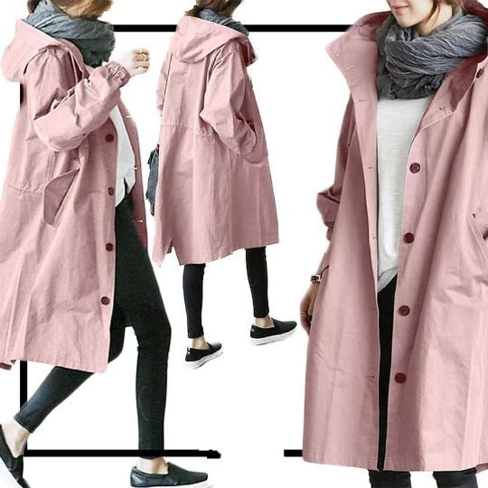 Women's Rainproof Parka Jacket with Hood