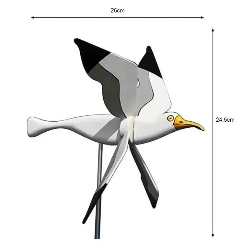 Vibrant Garden Spin Decor Seagull Ornament