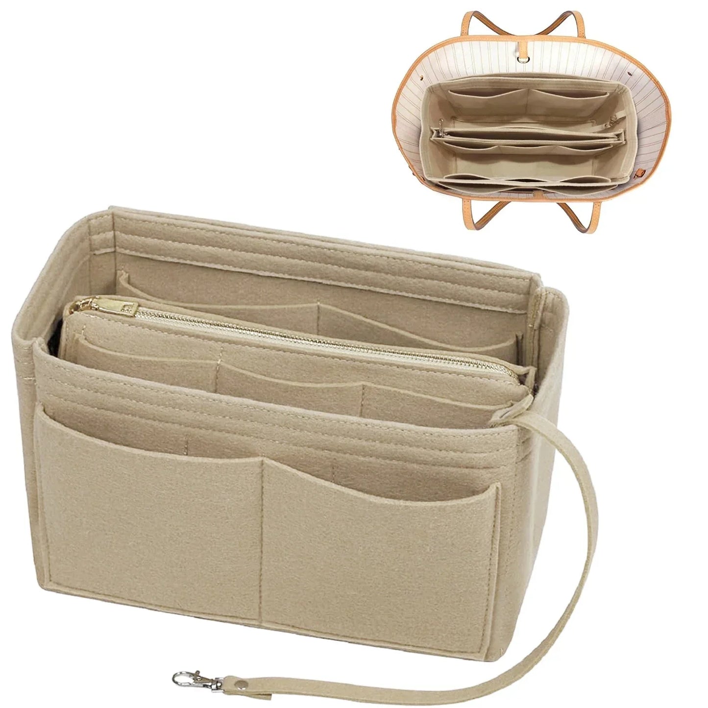 Premium Bag Organizer Insert with 15 Pockets