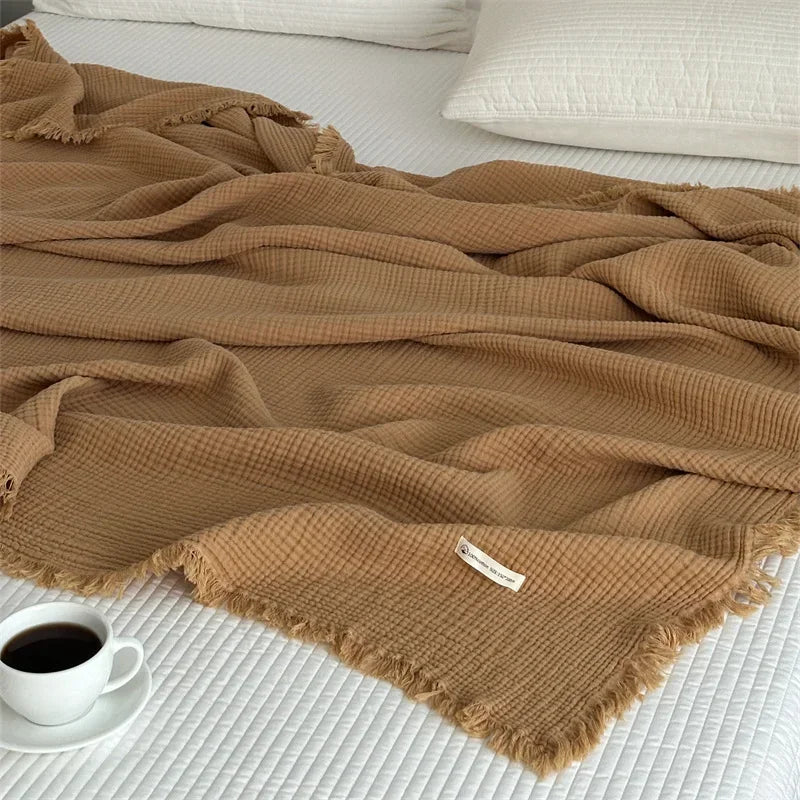 Soft Classic White Throw Blanket