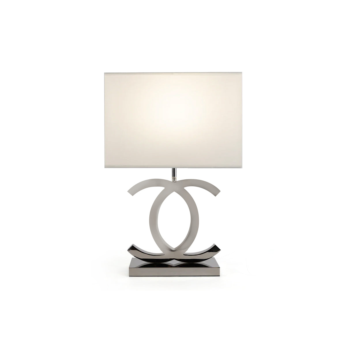 Elegant Metal Table Lamp with Chrome Gold Finish
