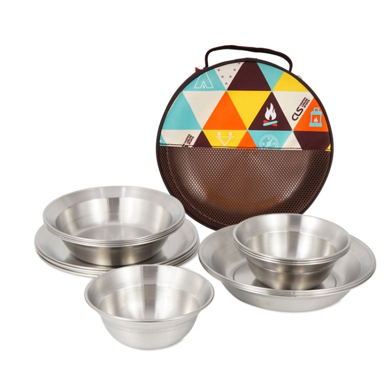 Rugged Portable Camping Stainless Steel Tableware Set - Luxicro