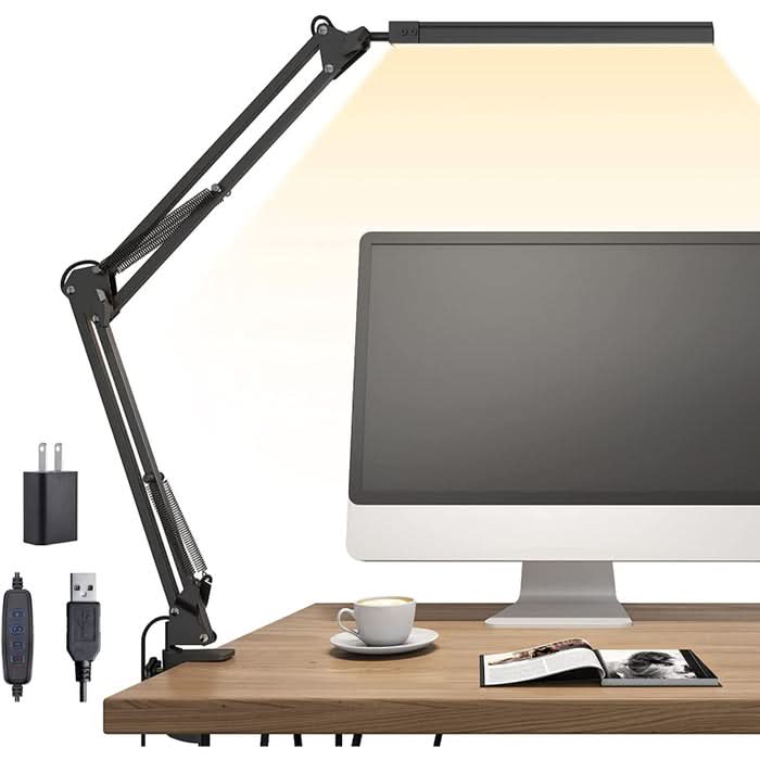 Bright Adjustable Desk Light with Clamp - Luxicro