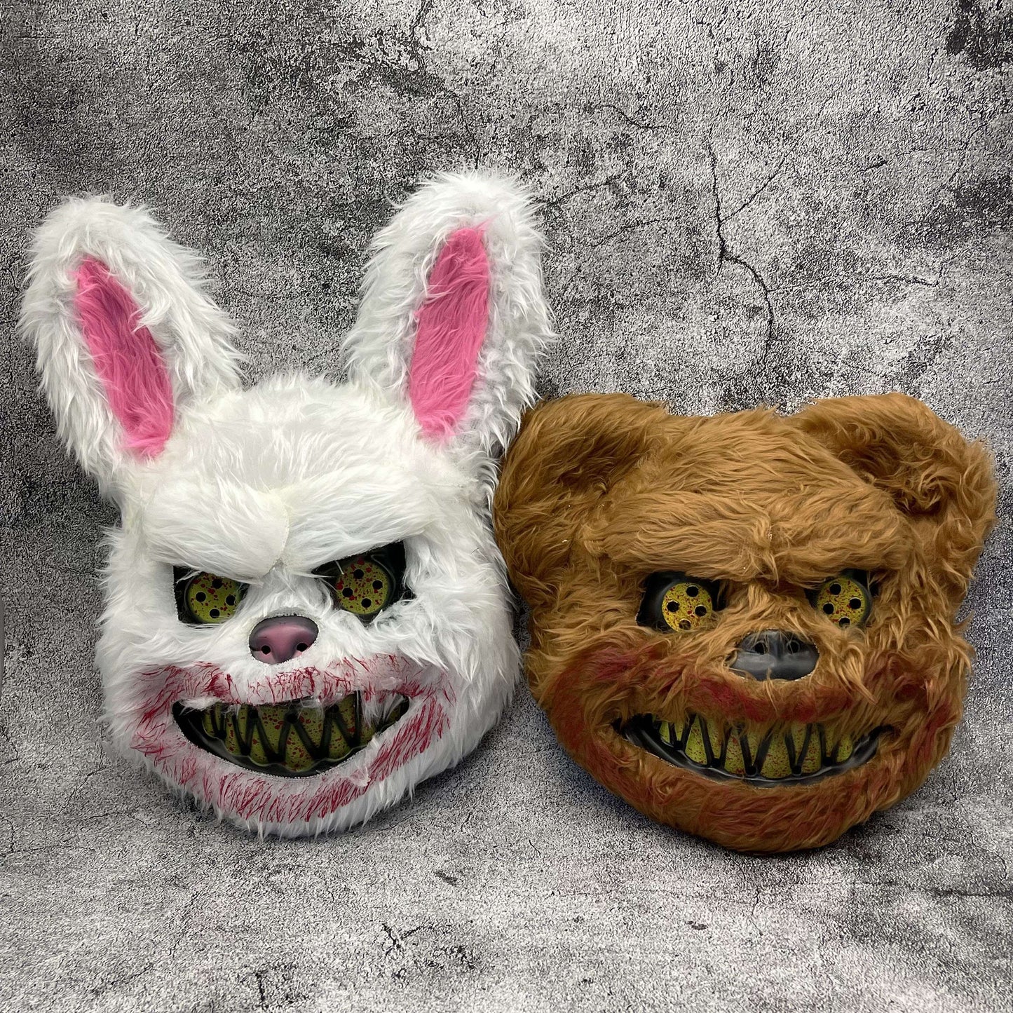 Creepy Synthetic Fur Costume Mask for Adults