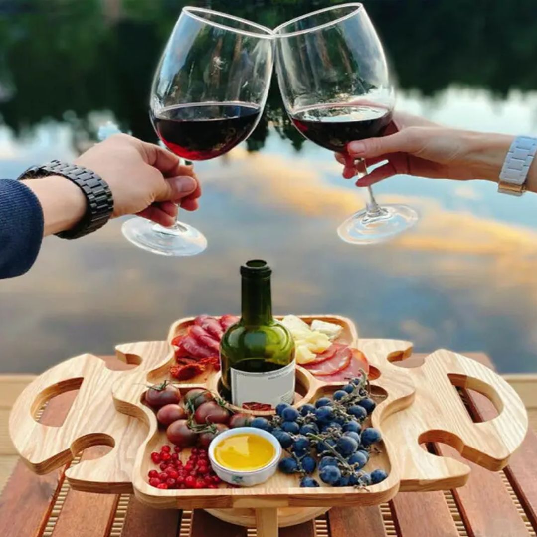 Compact 2-in-1 Wine and Fruit Stand