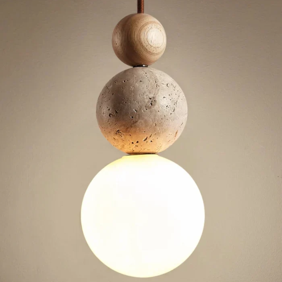 Rustic Wooden Hanging Light Fixture