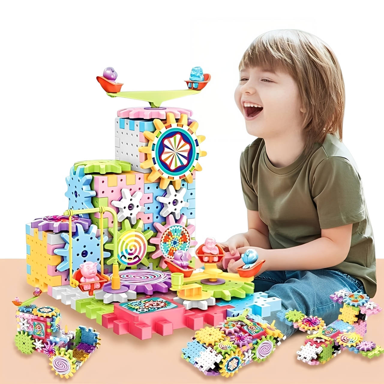 Ultimate 263 Piece Children's Construction Blocks Set - Luxicro