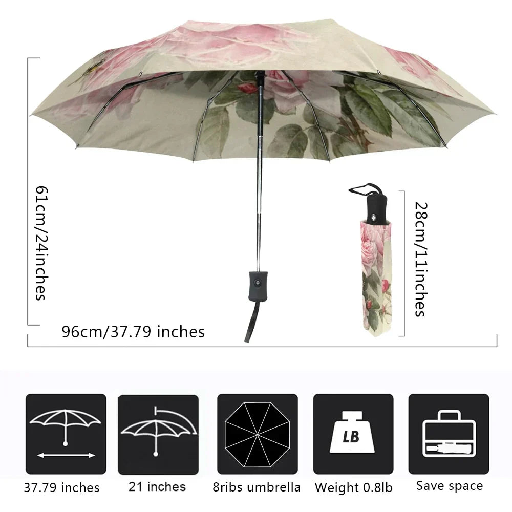 Portable Blossom Automatic Umbrella