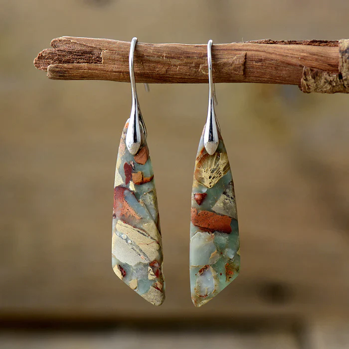 Classic Natural Gemstone Earrings - Luxicro