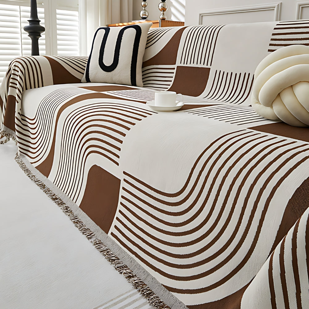 Colorful Striped Bohemian Couch Slipcover
