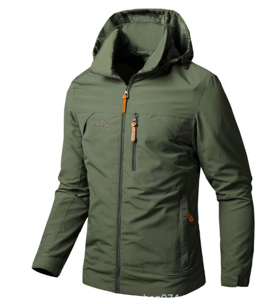 Waterproof Hooded Zip Up Sports Coat