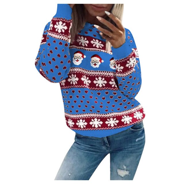 Cozy Womens Christmas Jumper Soft Oversized Sweater