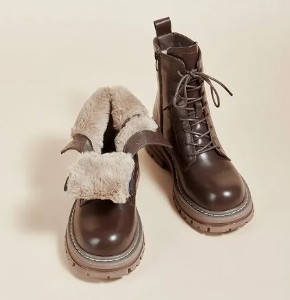 Insulated Warm Leather Combat Boots