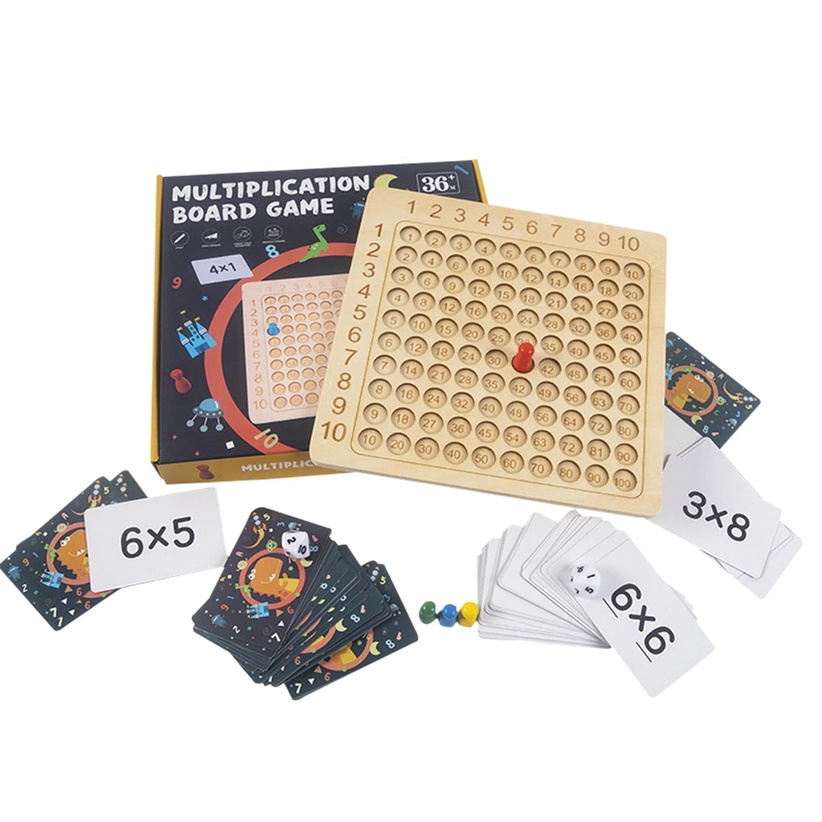 Math Board Game for Kids with Multiplication Tables – Luxicro