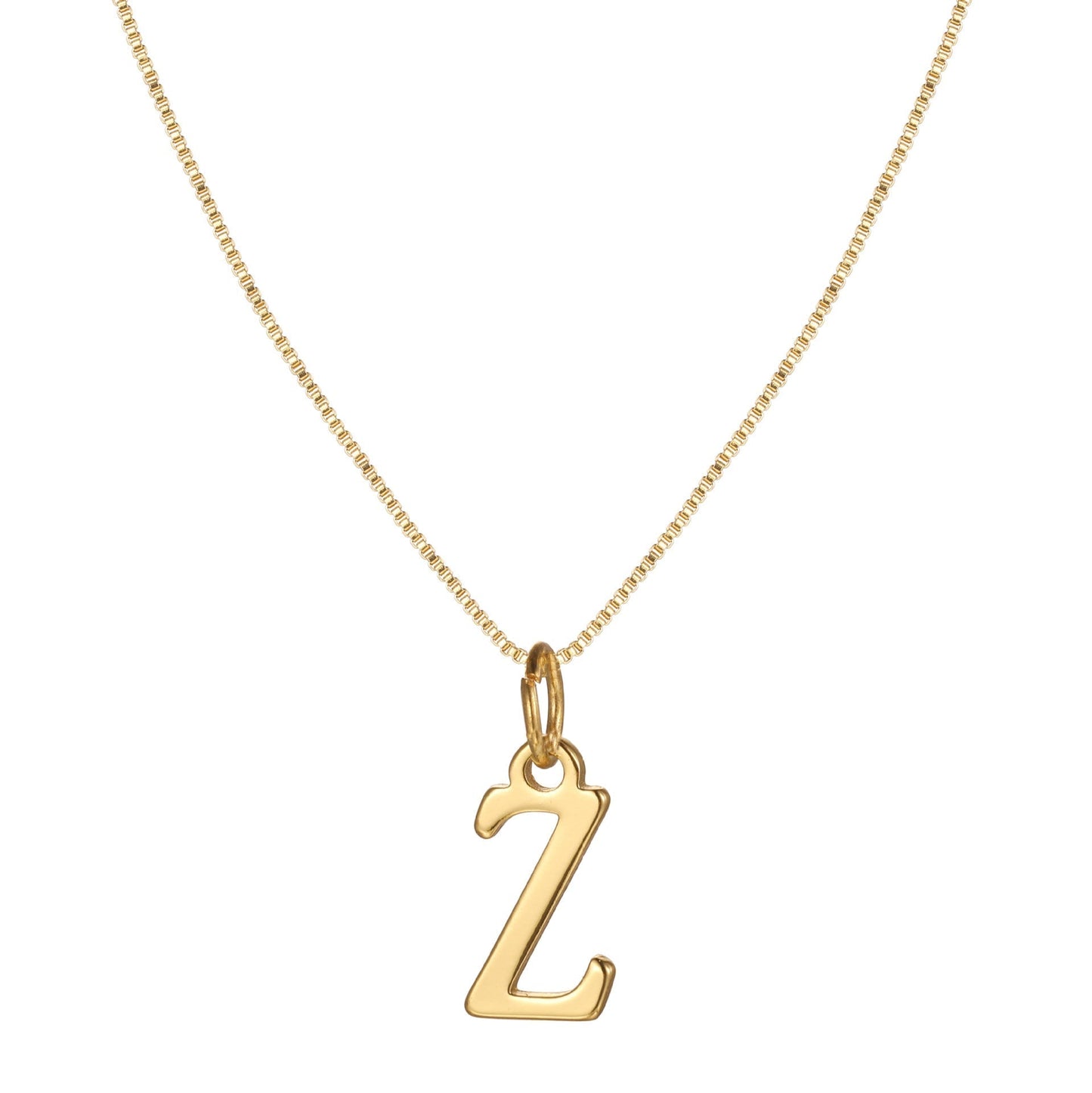 Classic 14k Gold Monogram Pendant Necklace