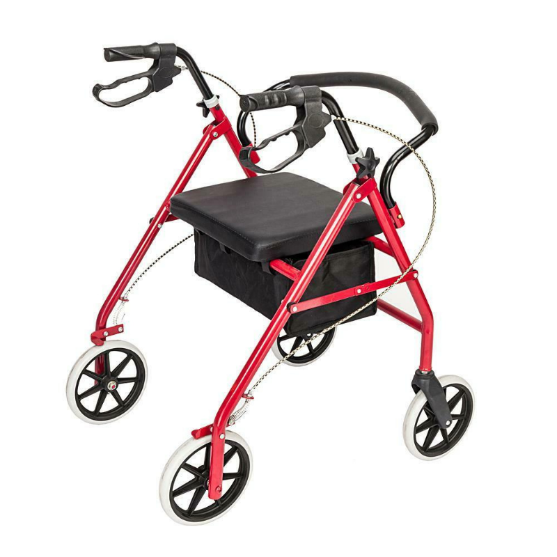Portable Elderly Rollator Walker With Seat - Luxicro