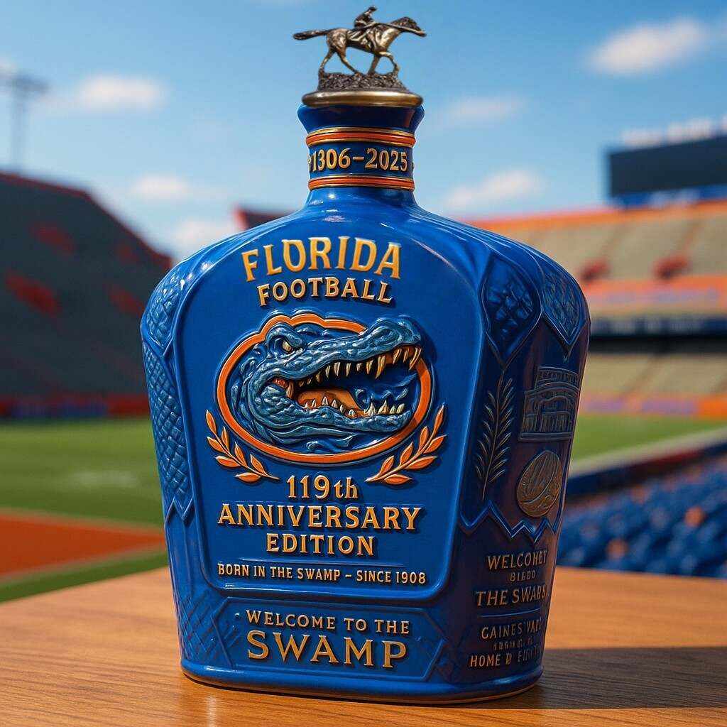 Authentic UF Gators Limited Edition Whiskey Decanter
