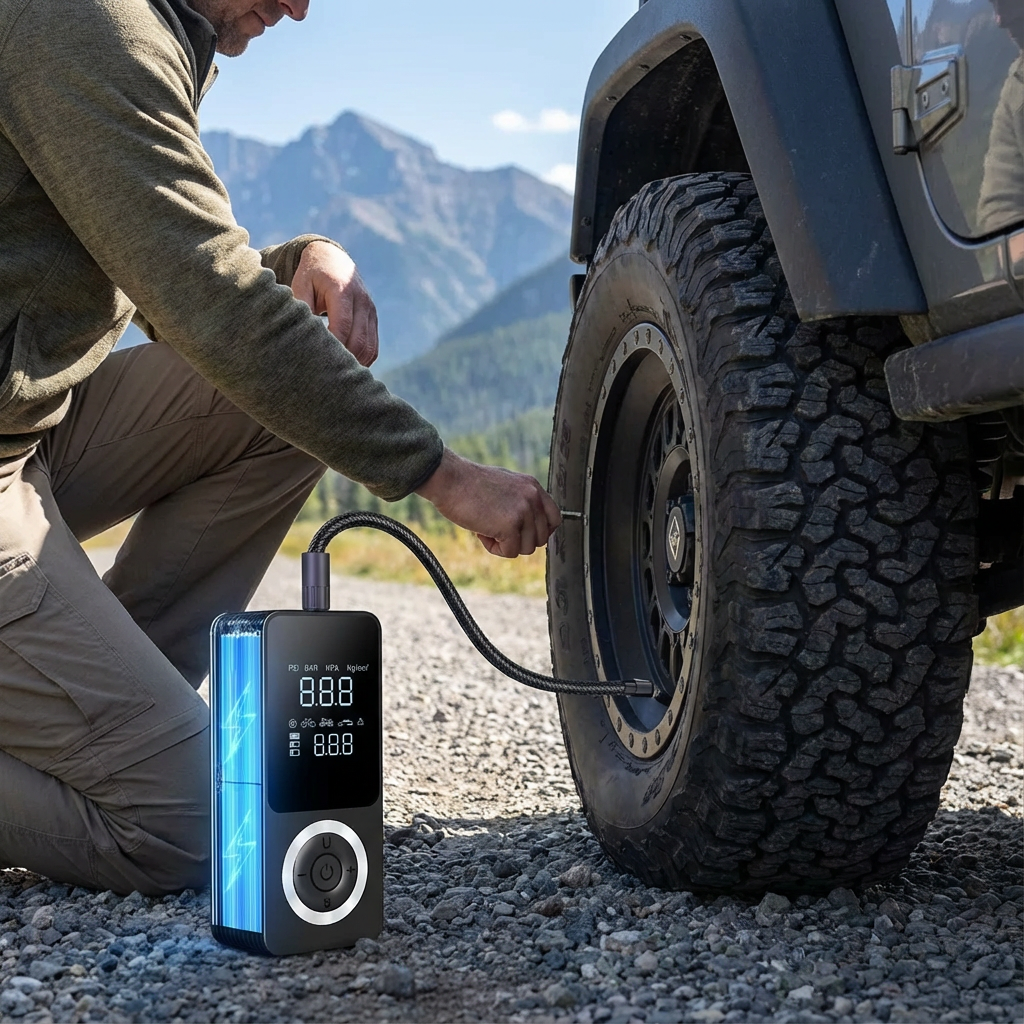 Compact Air Compressor Tire Pump