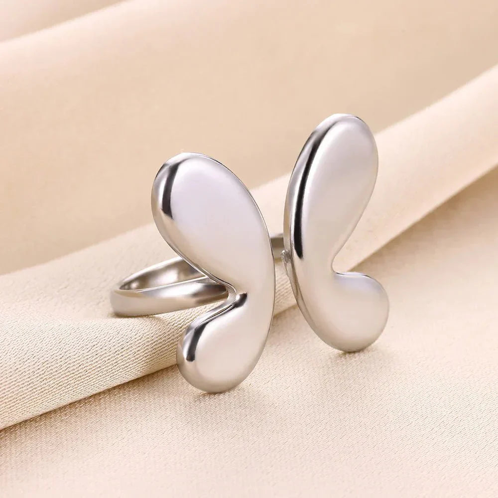 Vibrant Adjustable Butterfly Statement Ring