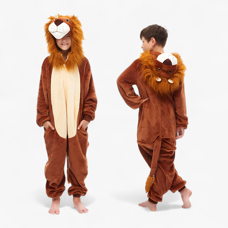 Fun Lion Fancy Dress Soft Hooded Costume - Luxicro