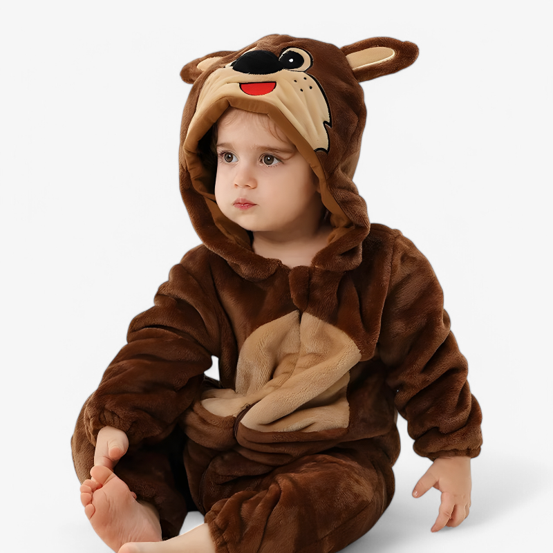 Adorable Animal Onesie with Ears and Tail