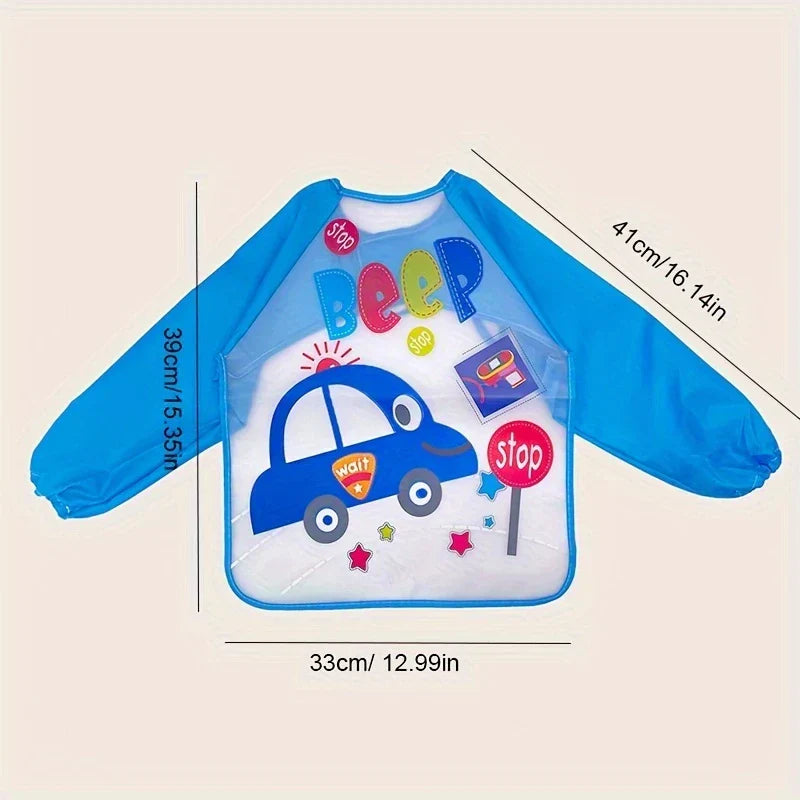 Children's Splash Proof Apron with Long Sleeves