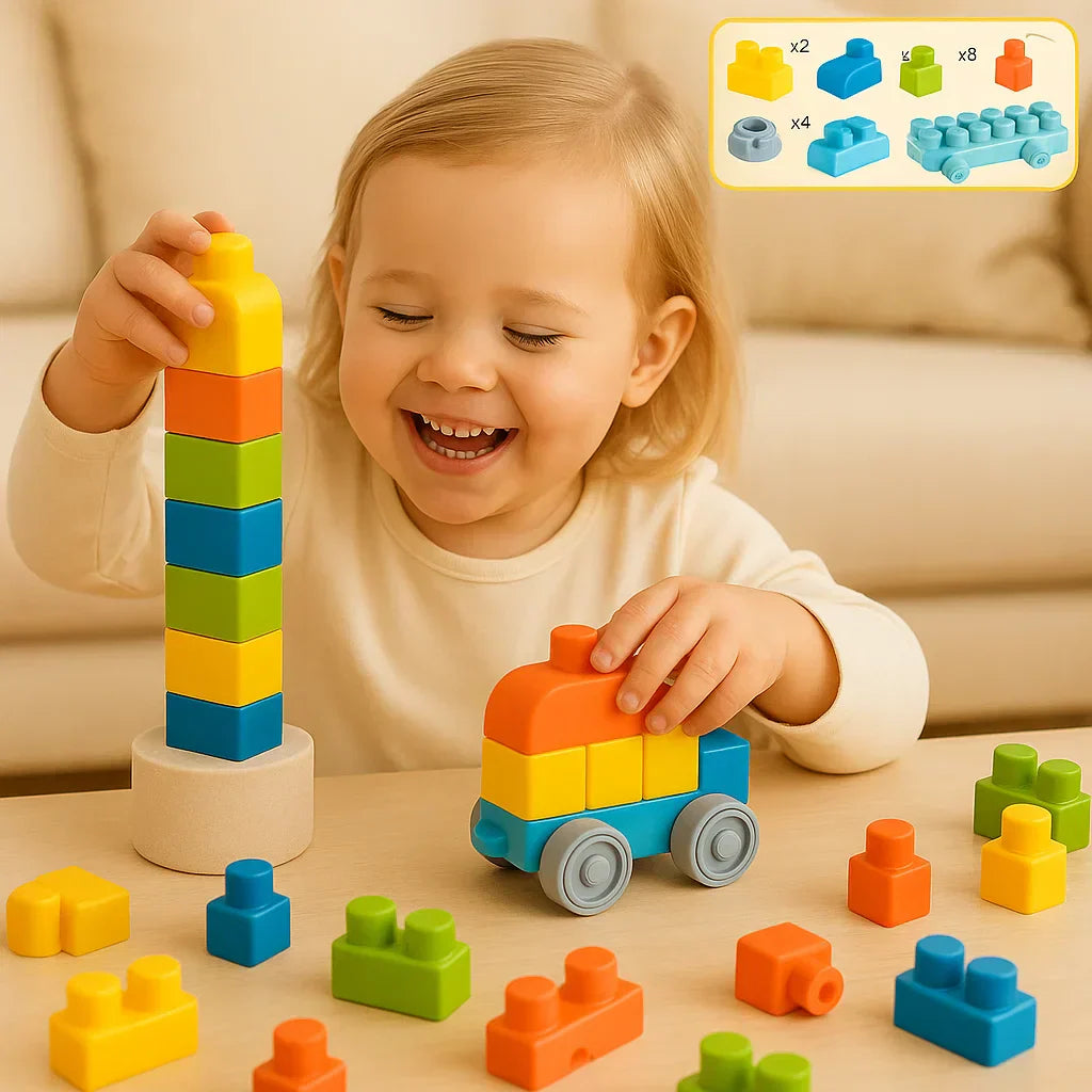 Safe Colorful Blocks for Kids Learning Fun