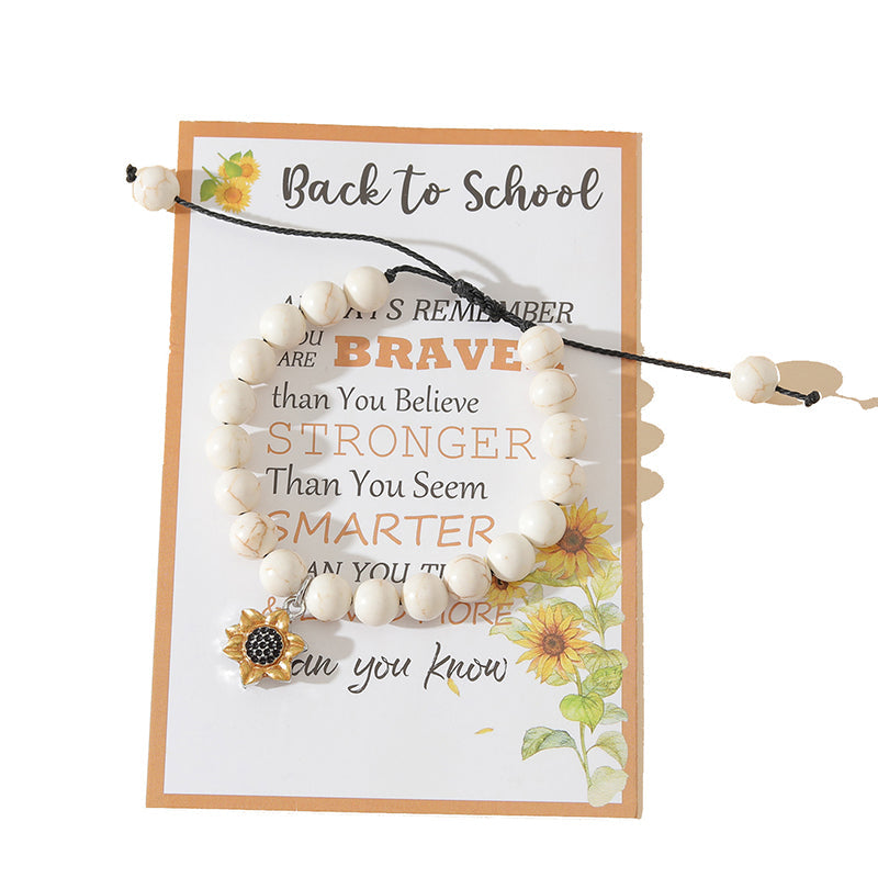 Yellow Flower Back to School Bracelet