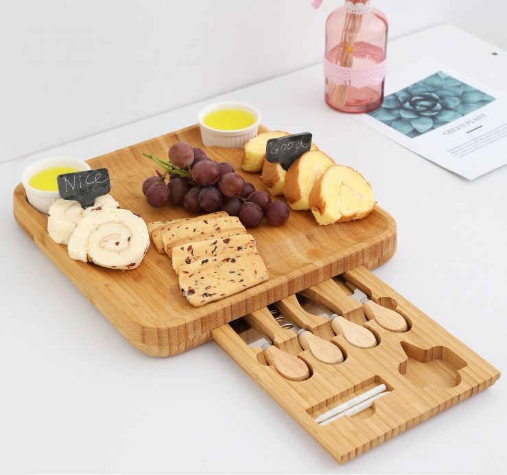 Natural Wood Serving Platter Tray - Luxicro