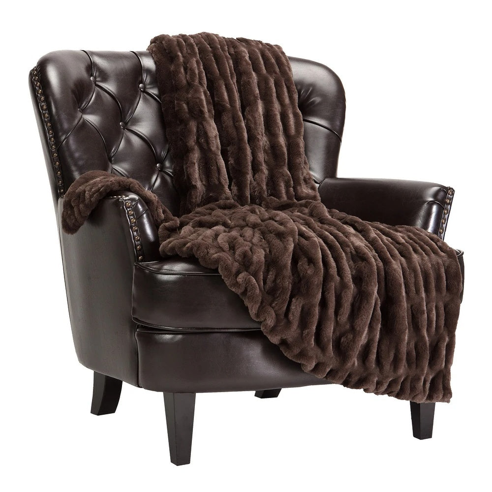 Plush Home Faux Fur Throw Blanket