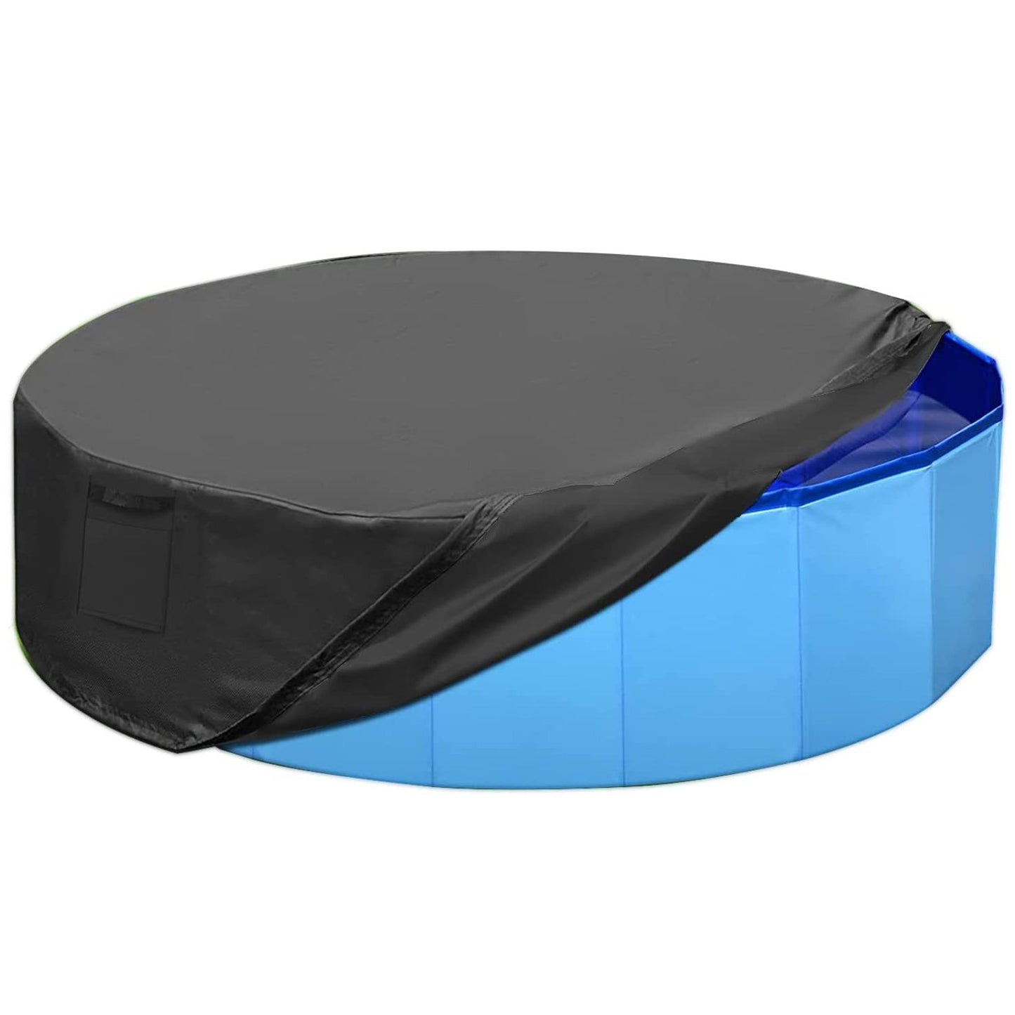 Durable Round Pool Cover for Dogs Outdoor Pet Protection - Luxicro