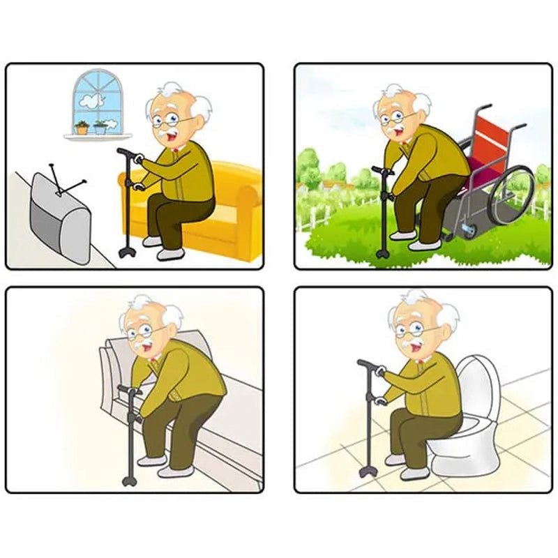 Portable Collapsible Walking Cane with LED Light