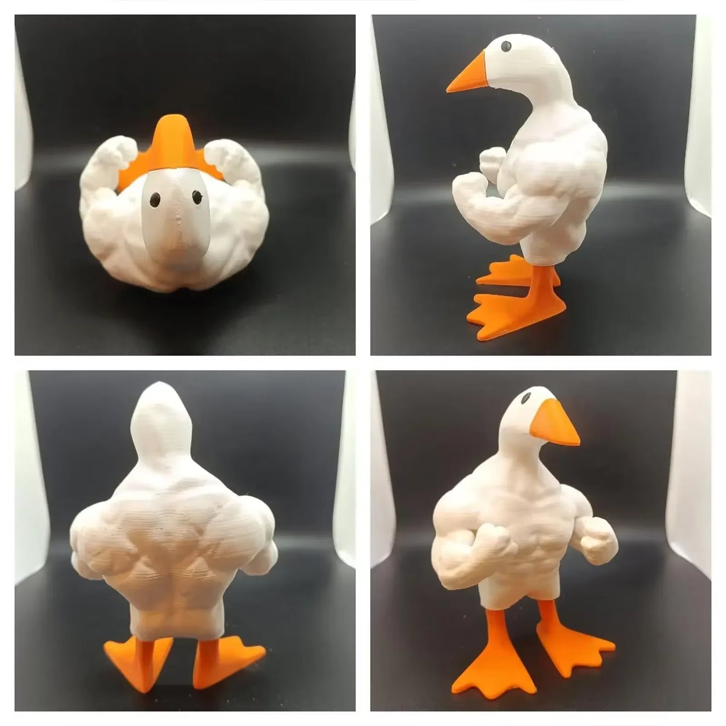 Funny Tough Goose Garden Statue