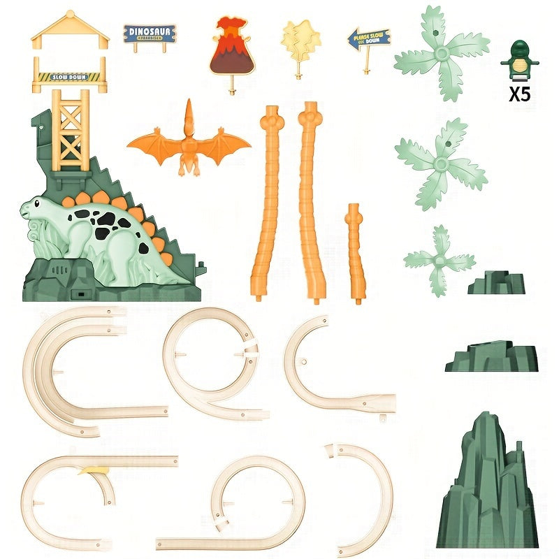 Fun Dinosaur Double Loop Racing Track for Kids