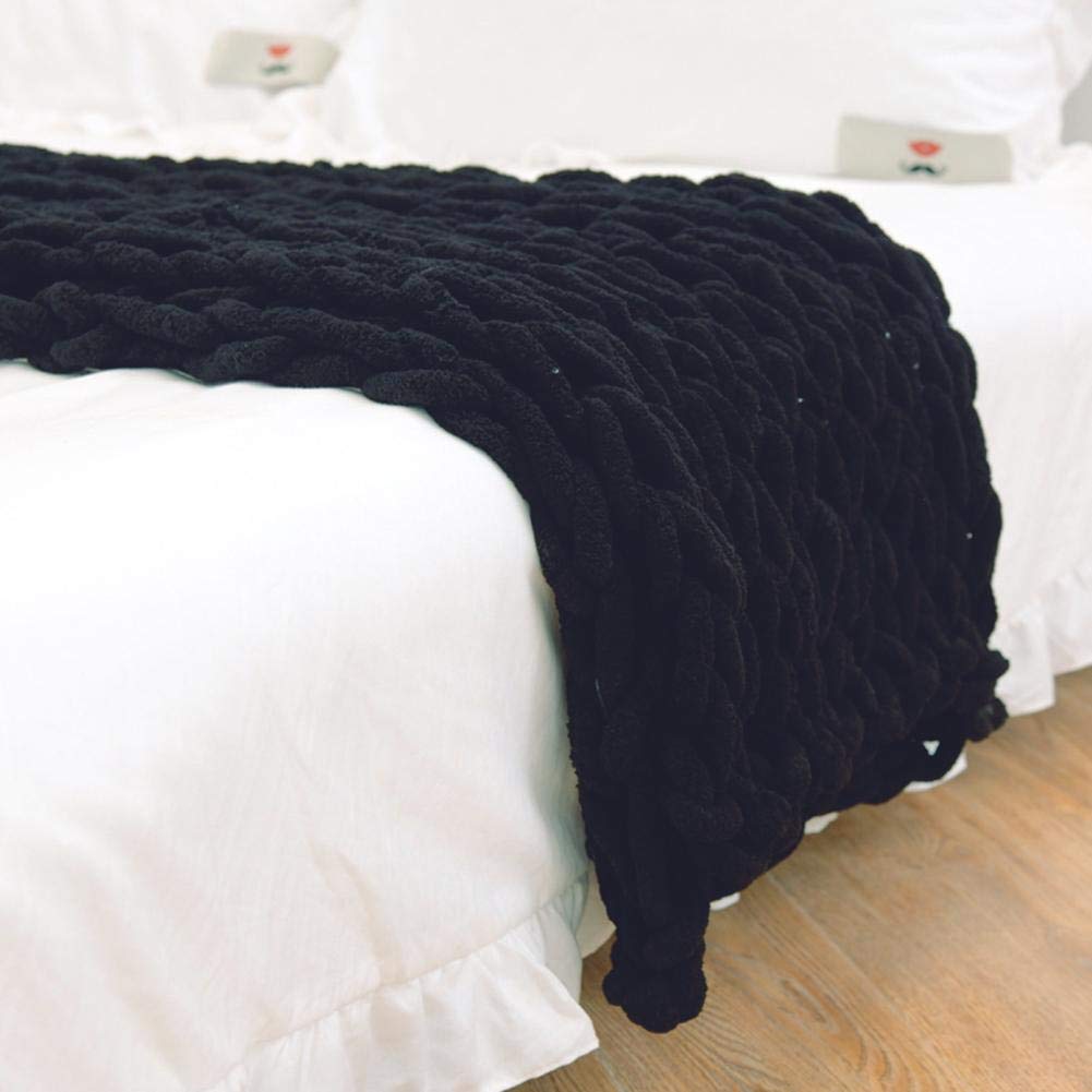 Cozy Thick Knit Throw Blanket for Home Decor